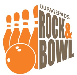 DuPagePads Rock & Bowl Logo