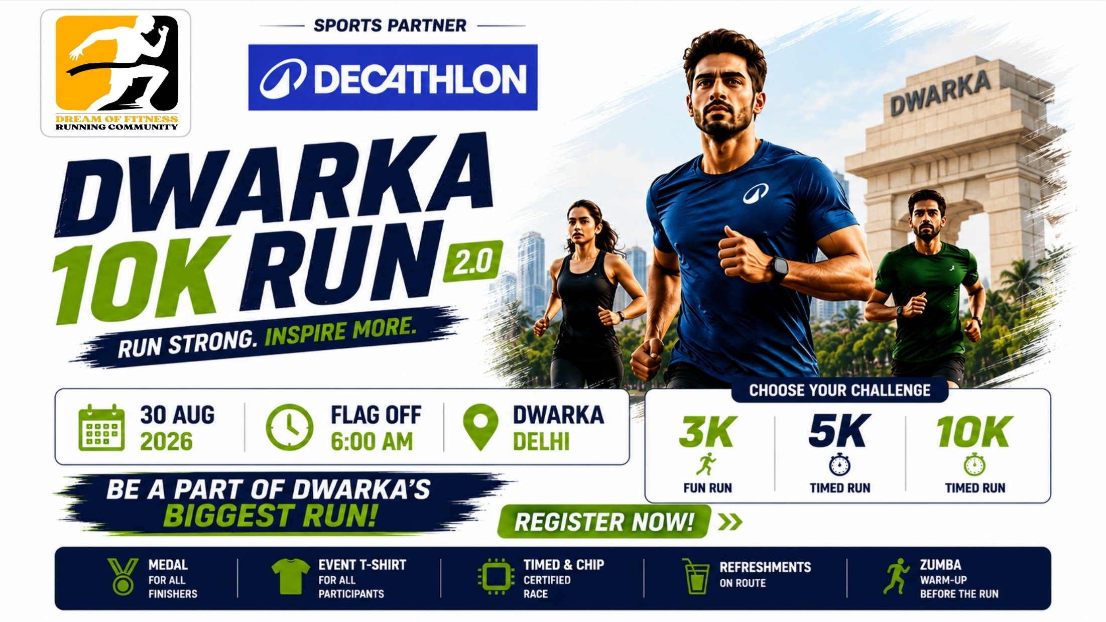 DWARKA 10K RUN 2.0 Logo