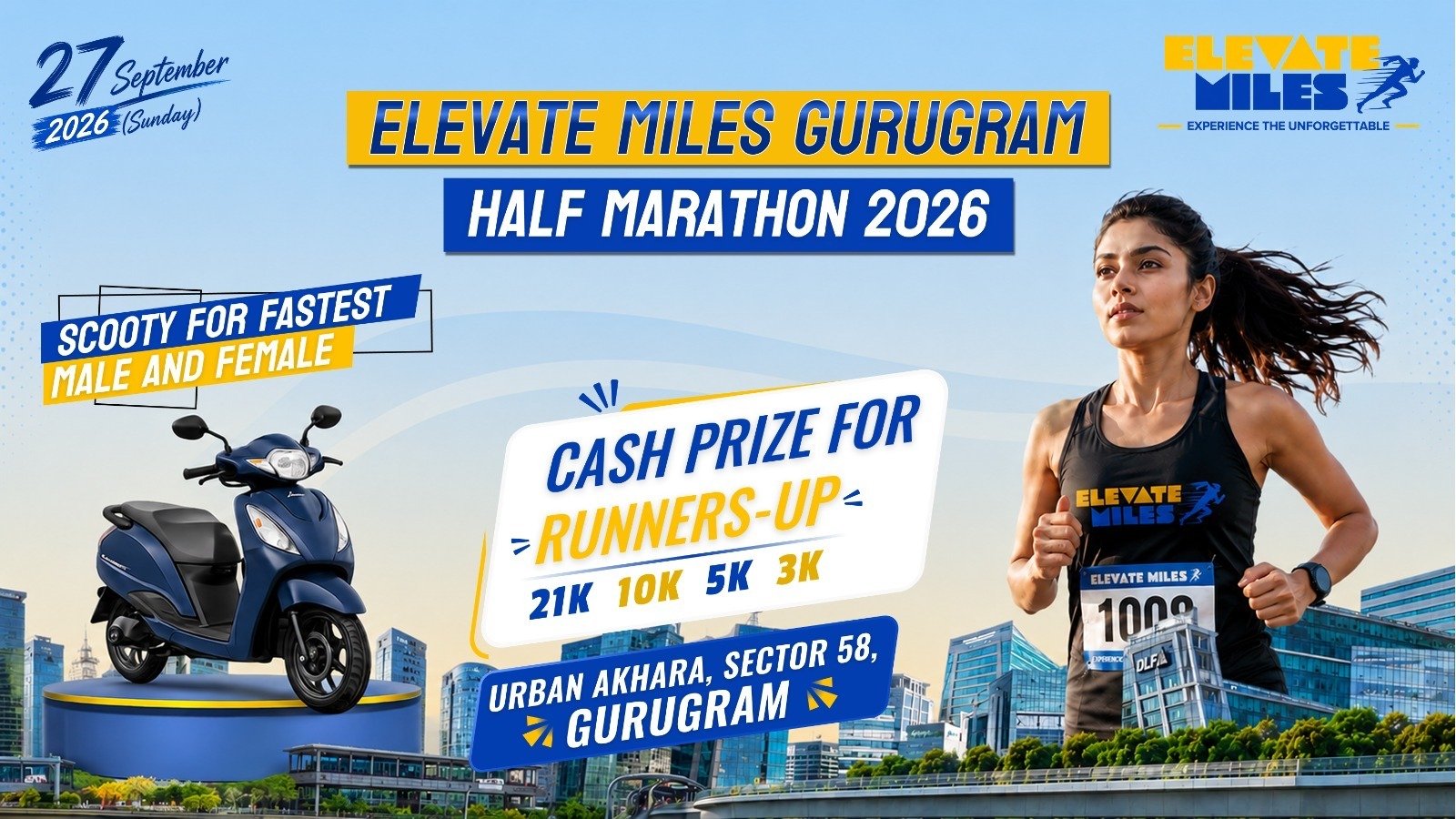 ELEVATE MILES GURUGRAM HALF MARATHON 2026