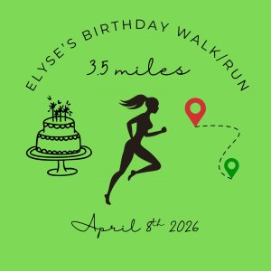 Elyse's 35th 3.5 mile fun walk/run