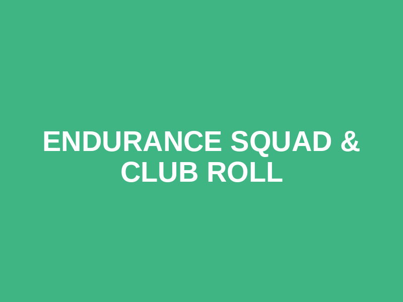 Endurance Squad & Club Roll