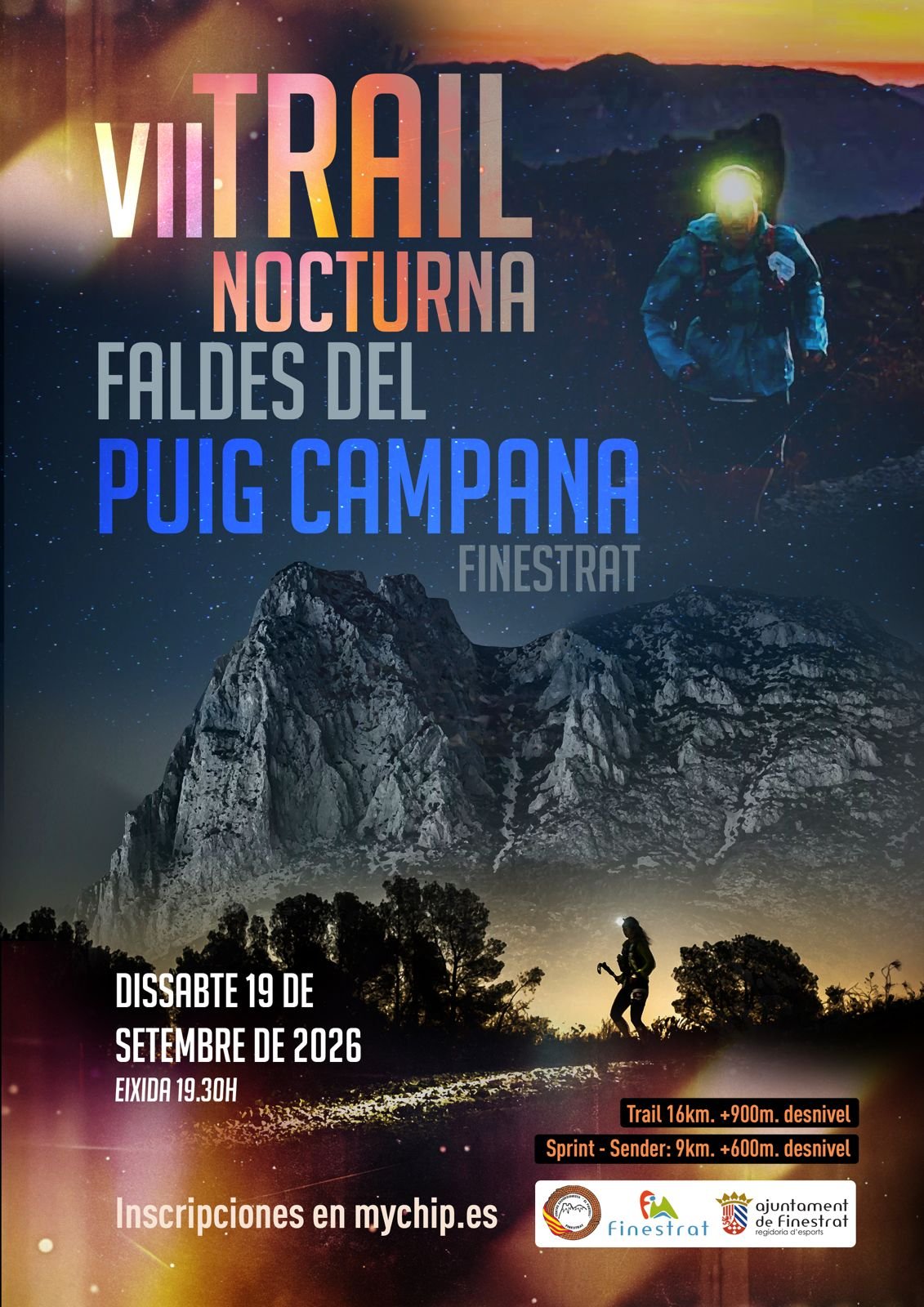 Faldes del Puig Campana, Trail & Sender Nocturn, 2026 Logo