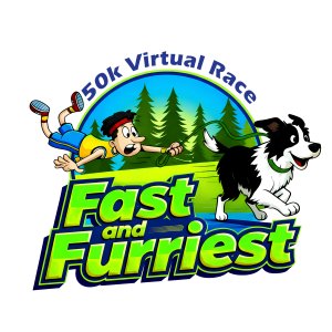 Fast and Furriest - 50k Virtual Race Logo