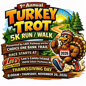 Fenton Turkey Trot Fun Run & Walk Thanksgiving Day Logo