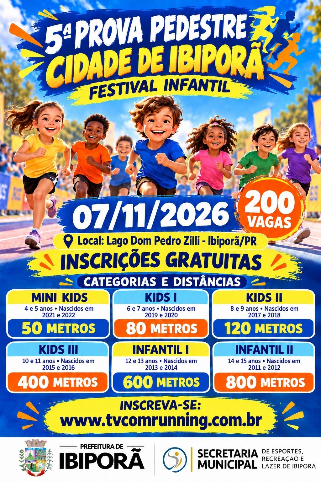 FESTIVAL INFANTIL 5ª PROVA PEDESTRE DE IBIPORÃ PR