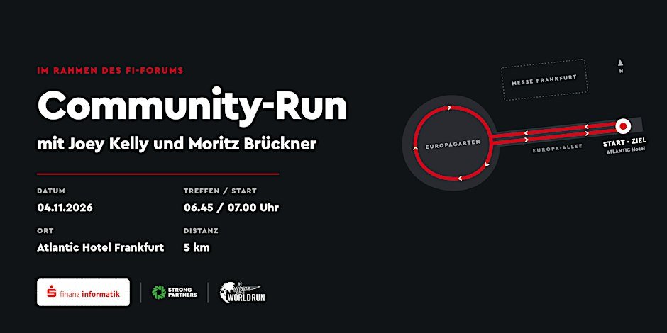 FI Community Run mit Joey Kelly und Moritz Brückner