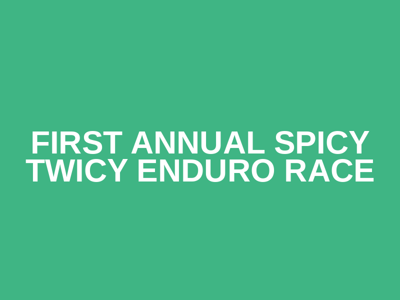 First Annual Spicy Twicy Enduro Race Logo