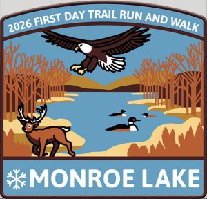 First Day Trail Run and Walk at Monroe Lake Logo