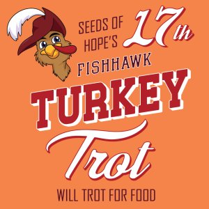 2026 FishHawk Turkey Trot Logo
