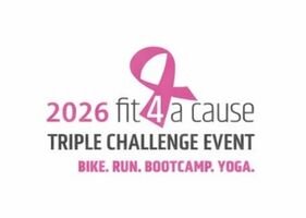 Fit4acause Triple Challenge | Bike/Run/Bootcamp/Yoga Logo