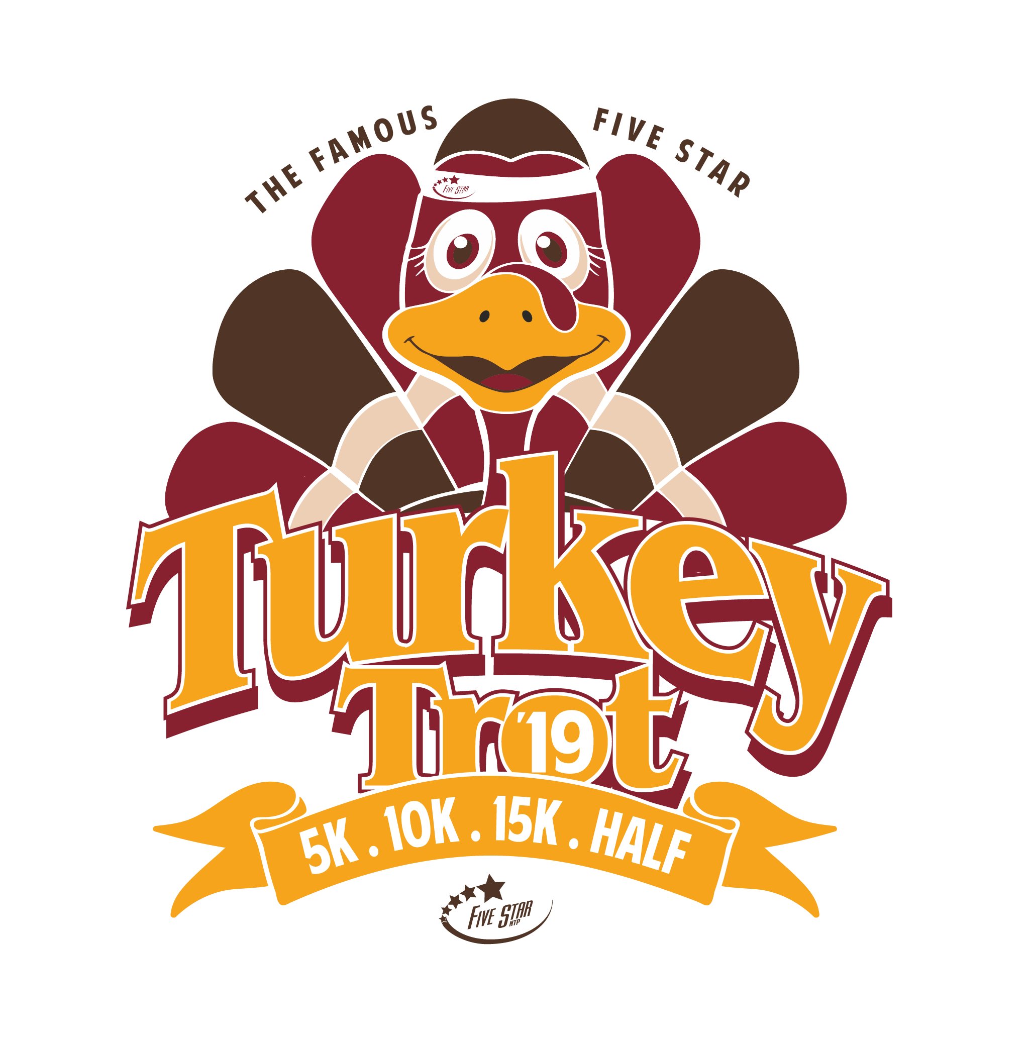 Five Star Thanksgiving Turkey Trot 5K, 10K, 15K & Half Marathon Logo