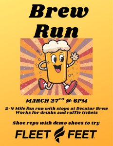 Fleet Feet Decatur Brew Run Logo