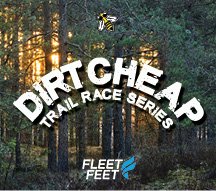 Fleet Feet Dirt Cheap Trail Race Series Logo