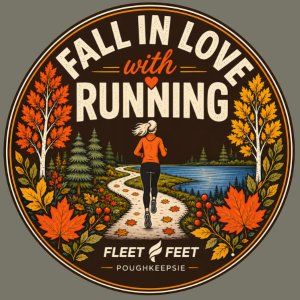 Fleet Feet Poughkeepsie's "Fall in Love with Running" Challenge Logo
