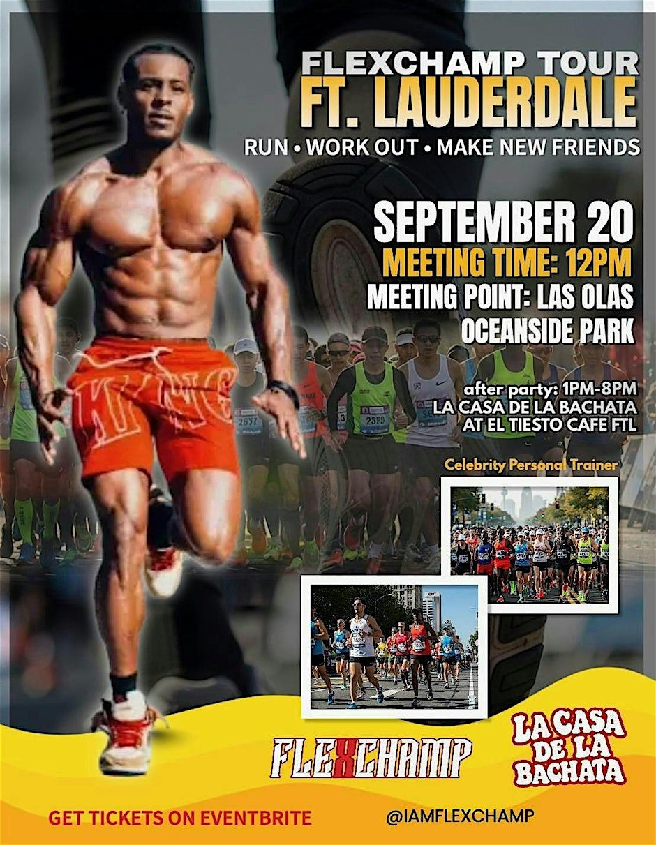 Flexchamp Tour: Ft. Lauderdale — Run, Workout & Bachata After Party!