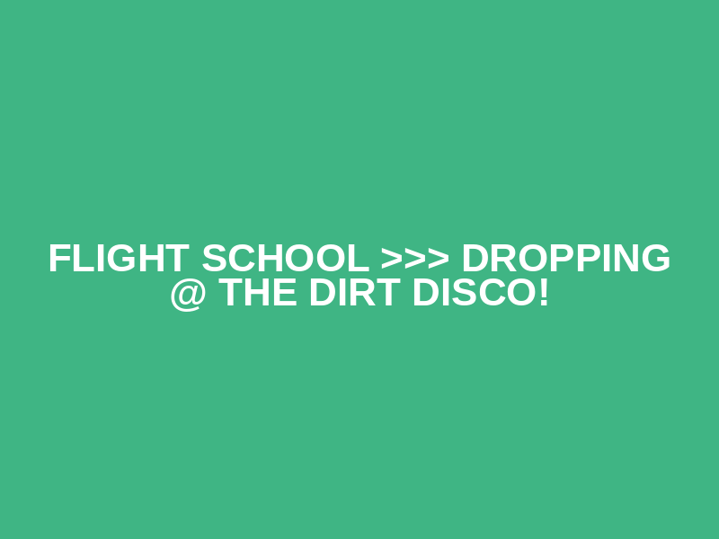 Flight School >>> Dropping @ The Dirt Disco! Logo