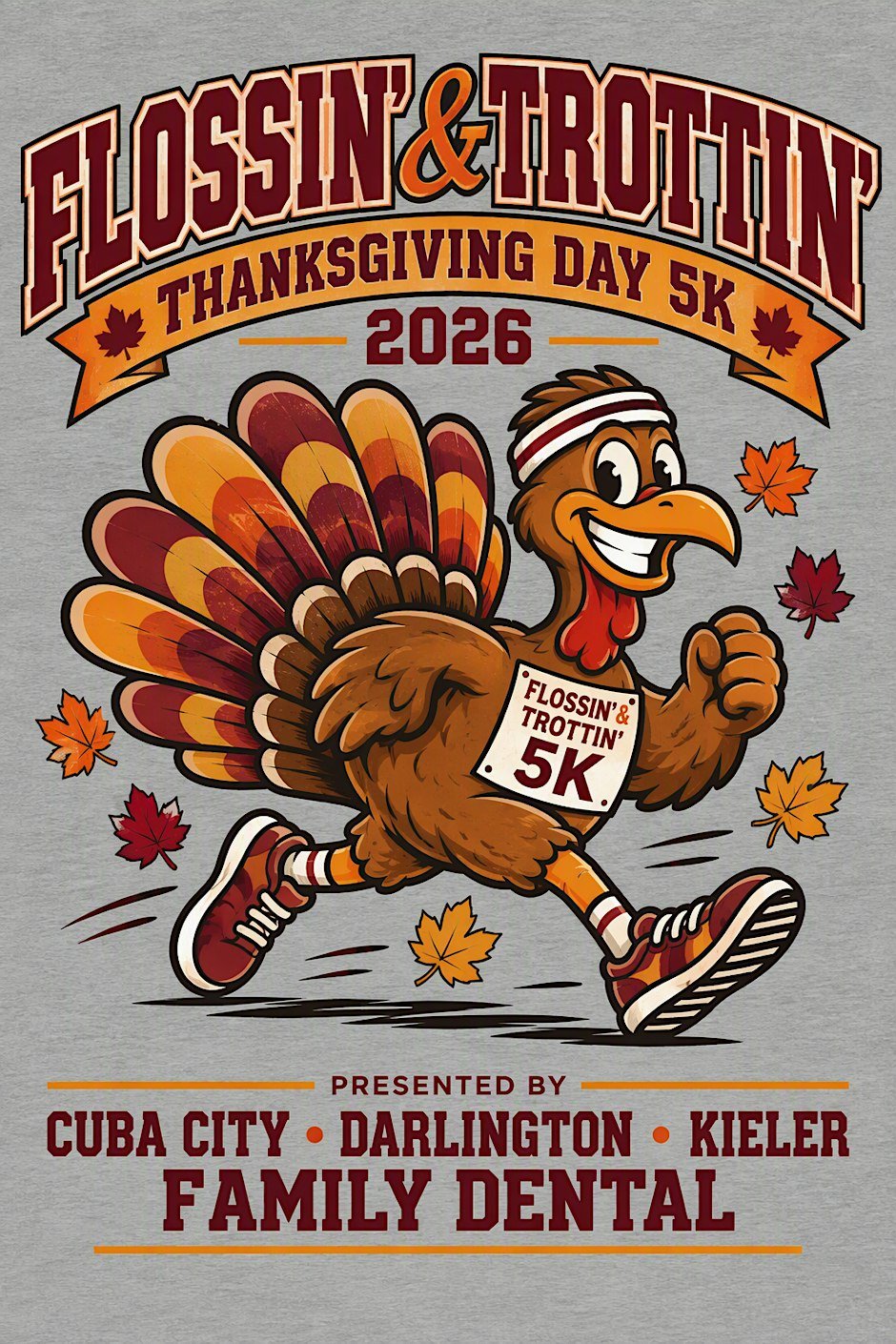 Flossin’ & Trottin’ 5K Run/2 Mile Walk 2026 Logo