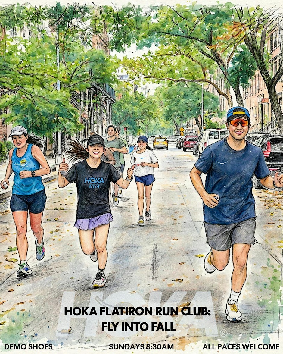 Fly Into Fall — HOKA Flatiron Sunday Run Club Logo