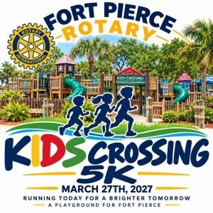 Fort Pierce Rotary Kids Crossing 5k Logo