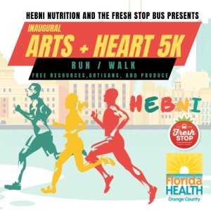 Fourth Annual Arts + Heart 5k Logo