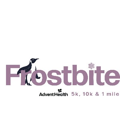 Frostbite 5k, 10k, and 1 Mile Fun Run Logo