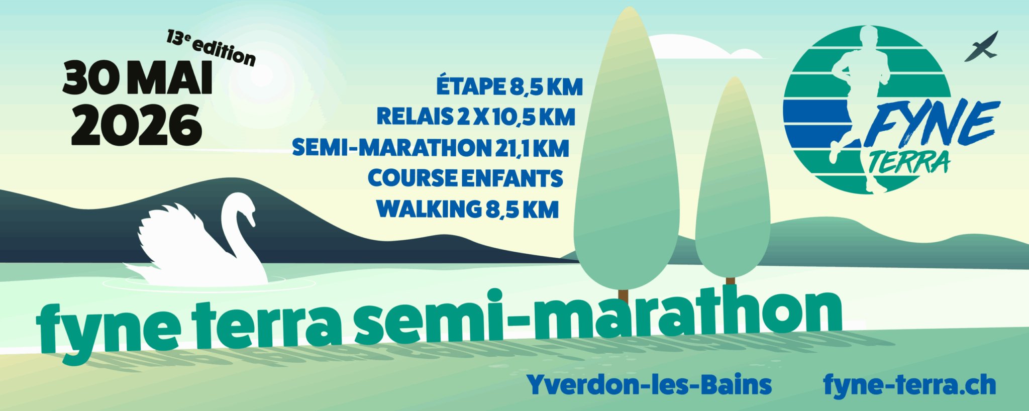 Fyne Terra Semi-Marathon - Yverdon-les-Bains Logo