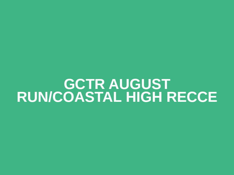GCTR August Run/Coastal High Recce Logo