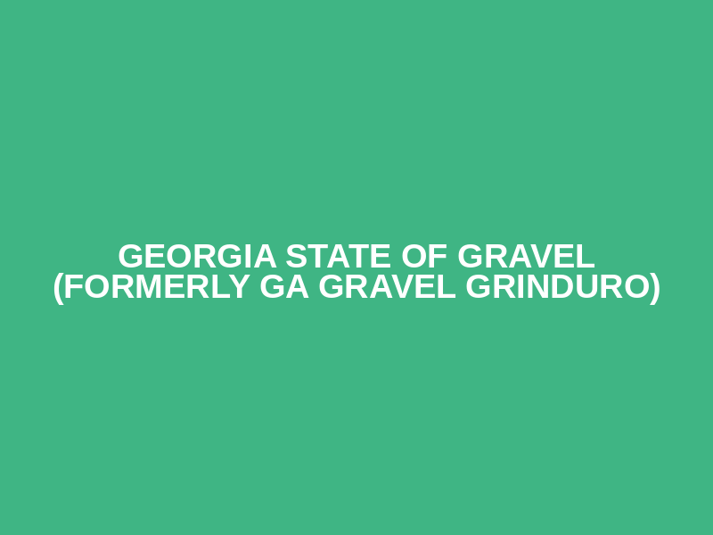 Georgia State of Gravel (Formerly GA Gravel Grinduro) Logo