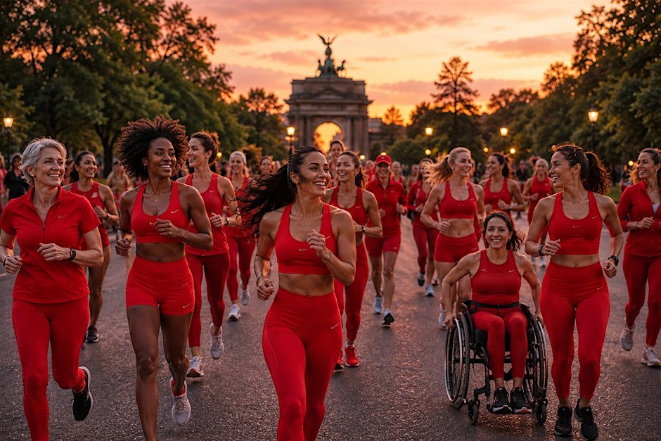 GI Colourwalks: RED DRESS RUN at Greenwich Park, London