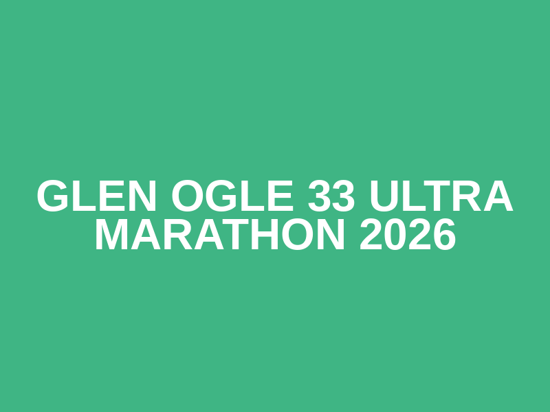 Glen Ogle 33 Ultra Marathon 2026 Logo