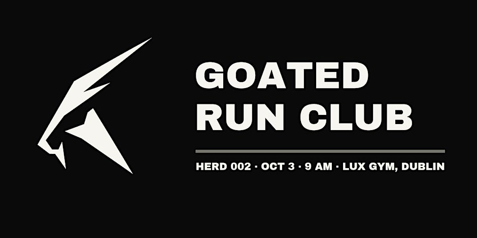 Goated Run Club · HERD 002 · Community Run Logo