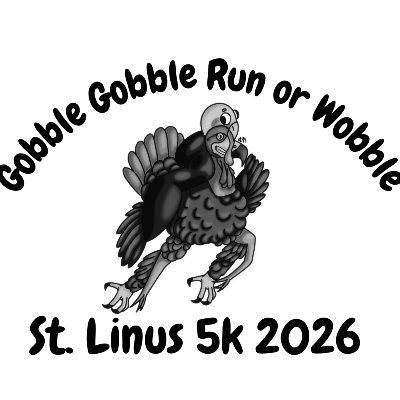 Gobble Gobble Run or Wobble 5K Logo