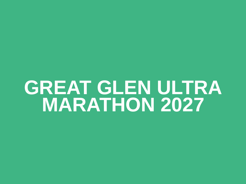 Great Glen Ultra Marathon 2027 Logo