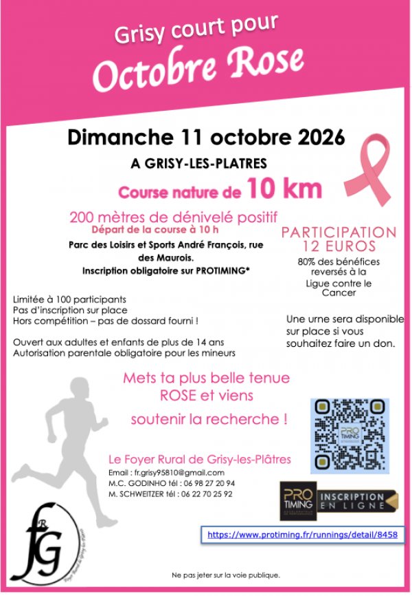 Grisy court pour Octobre Rose Logo