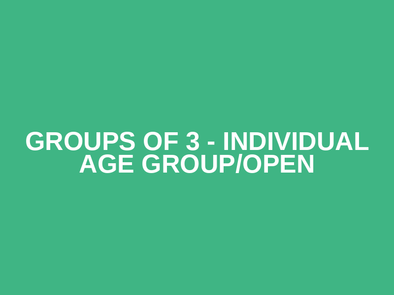 Groups of 3 - Individual Age group/open Logo