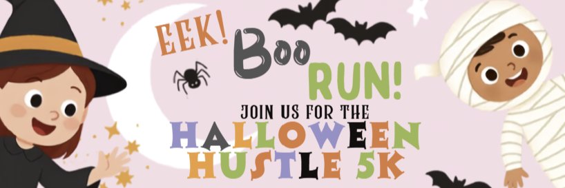 Halloween Hustle 5k - Cystic Fibrosis Fun Run Logo