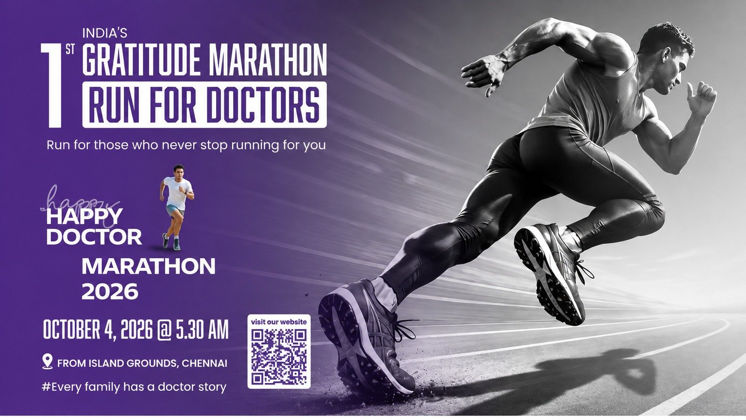 Happy Doctor Marathon 2026  Run to Thank Your Doctor, Chennai Logo