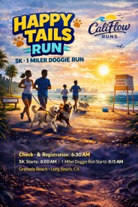 Happy Tails - 5K - 1 Miler Dog Run by Califlow Runs