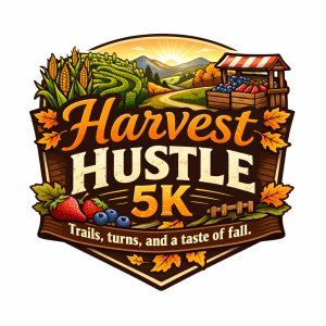 Harvest Hustle 5K Trail Run/Walk Logo