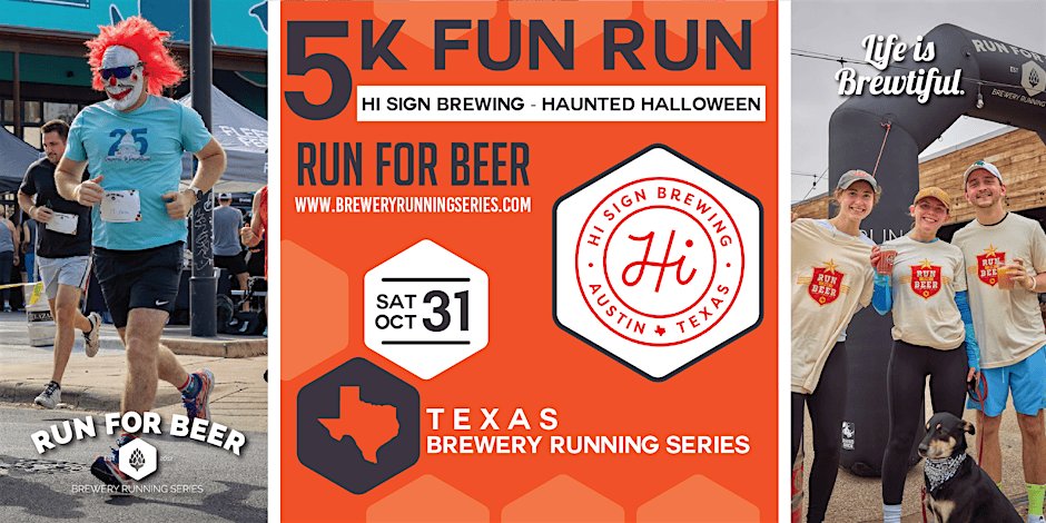 Haunted Hops Halloween 5k Beer Run x Hi Sign | TX Brewery Running Series