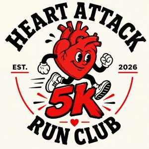 Heart Attack Run Club's First Annual 5K Logo