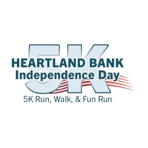 Heartland Bank and Trust Independence Day 5K Logo