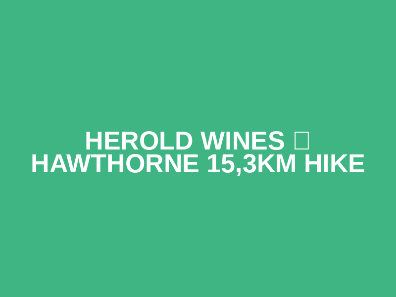 Herold Wines ➡️ Hawthorne 15,3km Hike