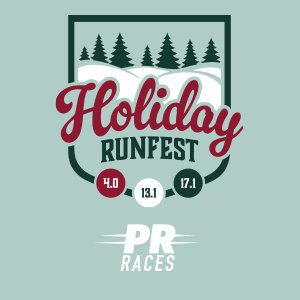 =PR= Races: Holiday Run Fest - Half Marathon, 4 Miler, & Challenge Logo