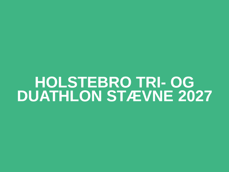 Holstebro Tri- og Duathlon stævne 2027 Logo