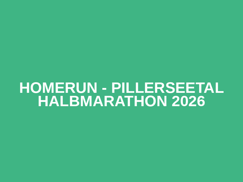 HOMERUN - Pillerseetal Halbmarathon 2026 Logo