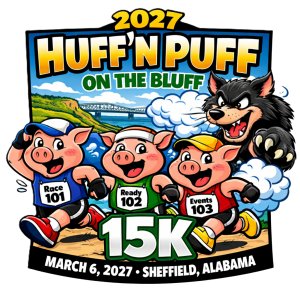 Huff 'N Puff on the Bluff 15K Logo