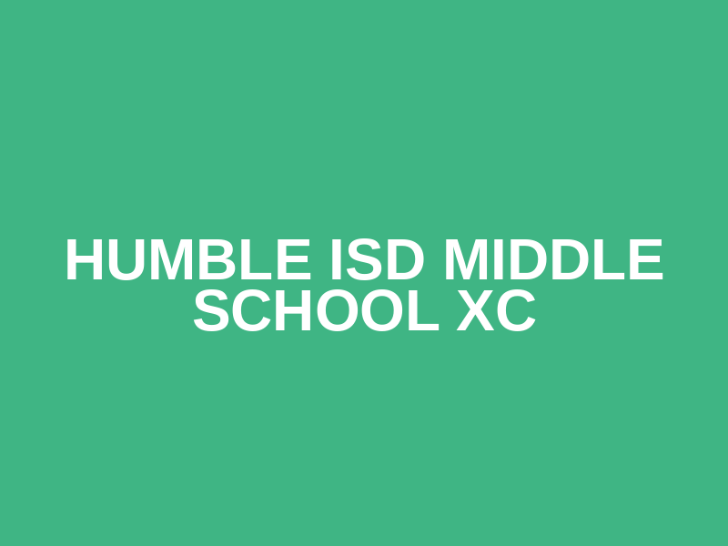 Humble ISD Middle School XC Logo