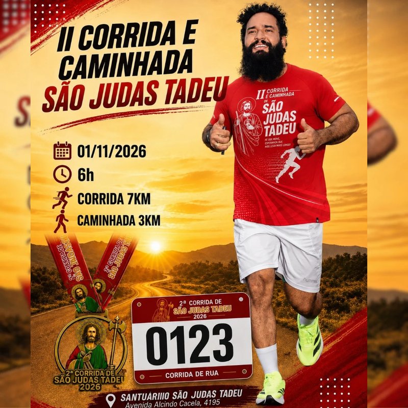 II Corrida e Caminhada de São Judas Tadeu – 2026 Logo