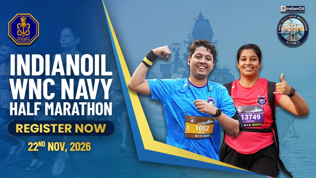 IndianOil WNC Navy Half Marathon 2026 Logo